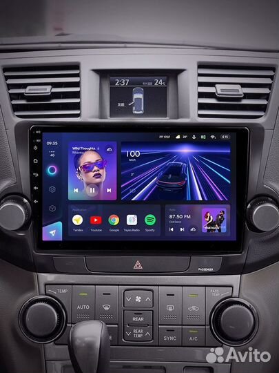 Магнитола на Toyota Highlander 2007-2013