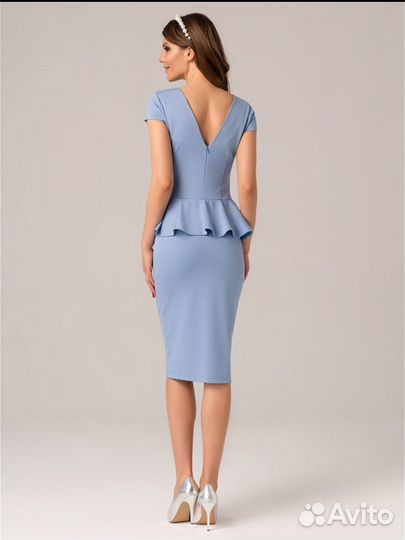 Платье с баской 44р