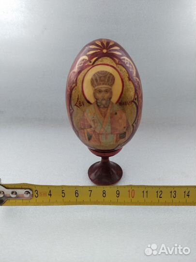 Яйцо сувенир св.Николай Чудотворец скоро пасха