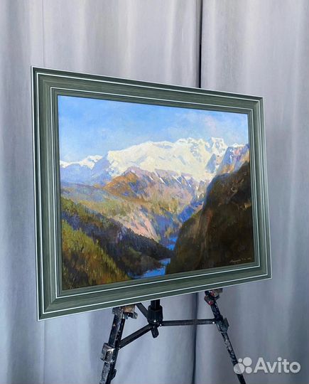 Картина маслом на холсте. Горы