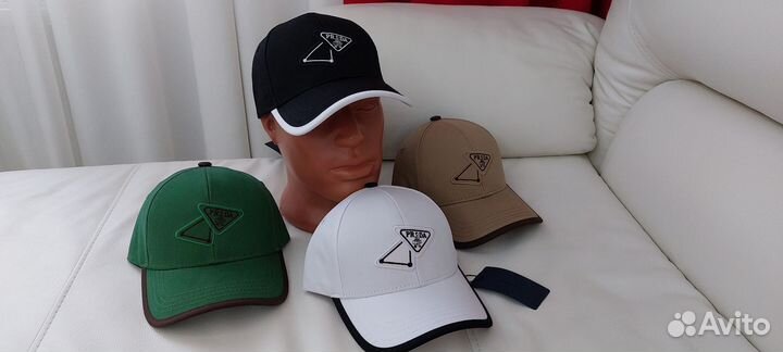 Бейсболка Prada на липучке хлопок люкс качества