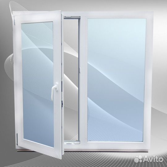 Окно пвх 3х камерное 1300х1400 одностворчатое