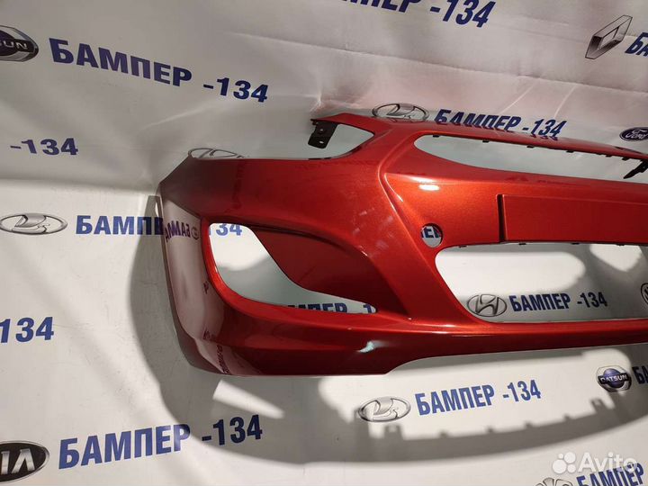 Бампер передний hyundai solaris в цвет Красный