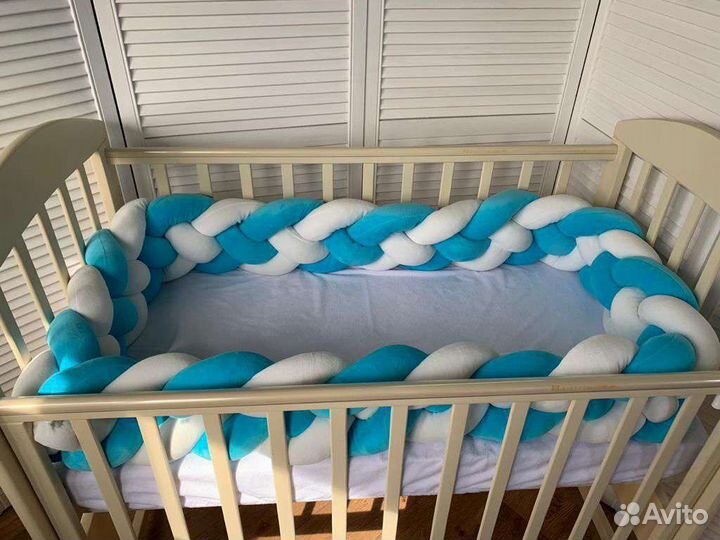 Бортик косичка 360см велюр (4 полосы)