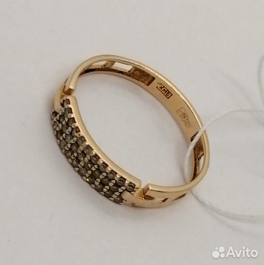 Кольцо / размер 16,5 / 1,34г / Золото585 / бриллианты
