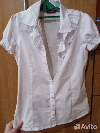 Блузка для девочки 152 белая