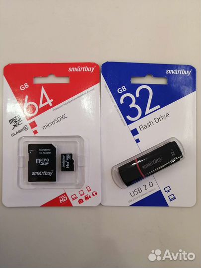 Usb, microsdxc флешки Smartbuy, на 32, 64