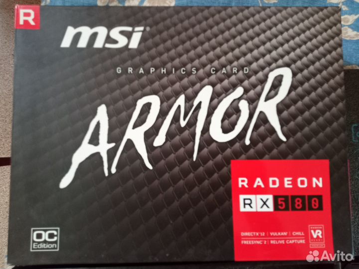 Видеокарта MSI AMD Radeon RX 580 armor 8G OC