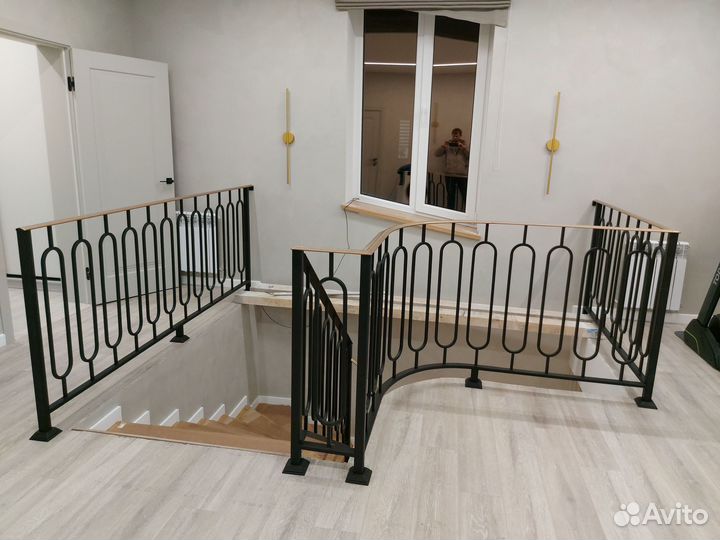 Современные перила Лофт. Кованые перила