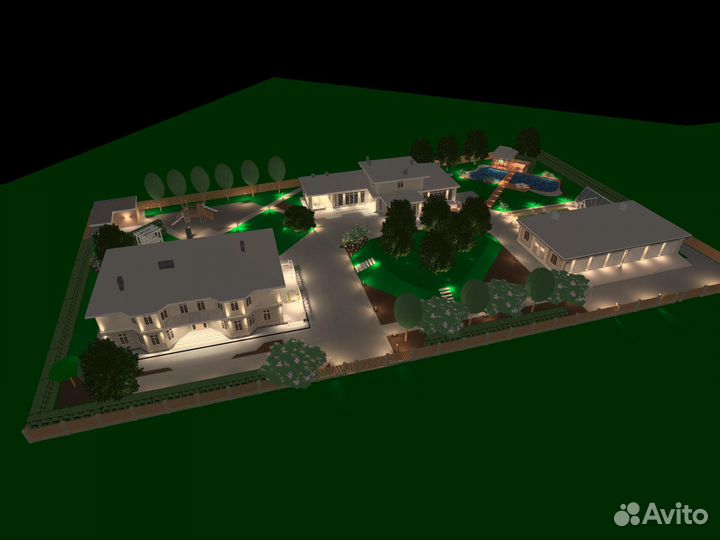 Разработка ландшафтного освещения участка