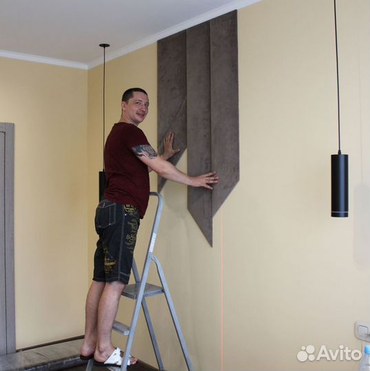 Мягкие стеновые панели в спальне