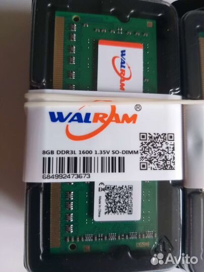 Оперативная память DDR3 SO-dimm 8GB 1600мгц новая