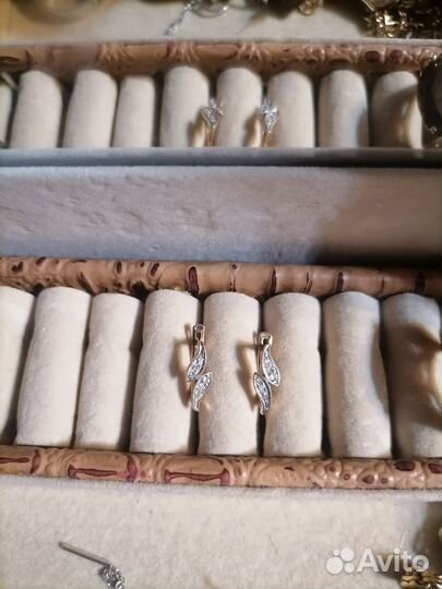 Серьги золото