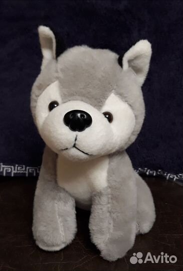 Мягкая игрушка собака хаски или волчок