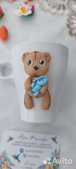 Кружки из полимерной глины, подарки