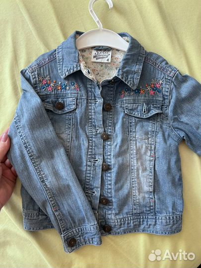 Джинсовая куртка доя девочки 98+
