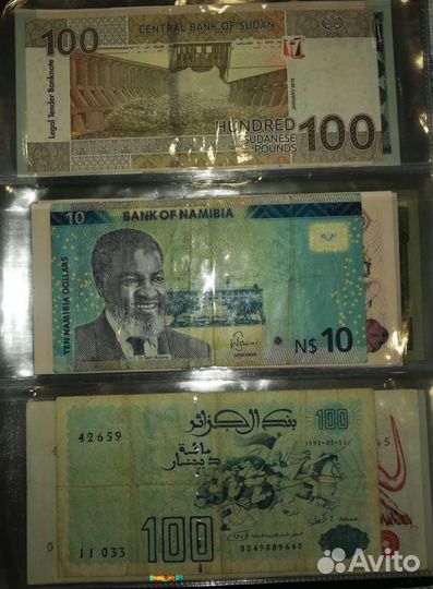 Иностранные банкноты Африка, Азия