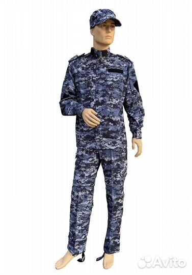 Костюм росгвардия синяя точка, мох (ТК. вискоза)