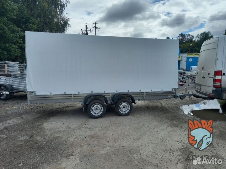 Прицеп мзса 817735.012 с тентом 180 см. Двухосный