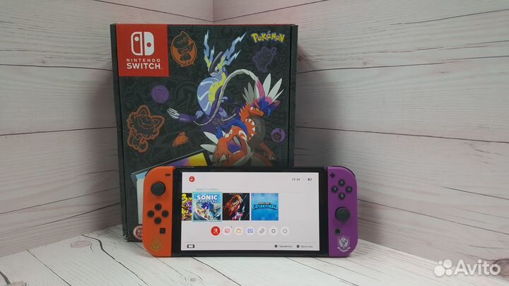 Nintendo Switch Oled Pokemon + 256Gb Прошитая