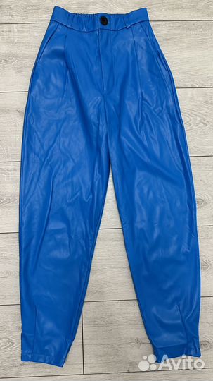 Кожаные брюки женские 42