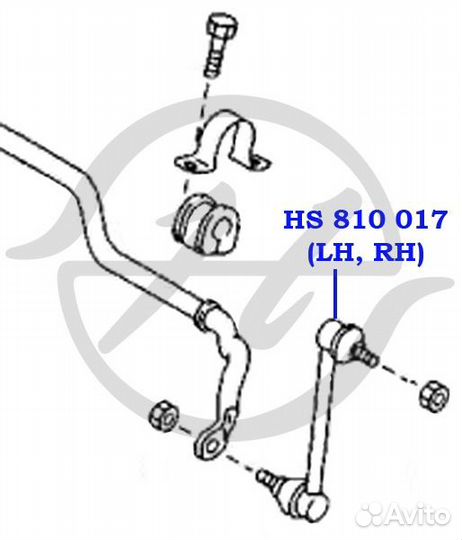 Тяга стабилизатора перед прав / лев