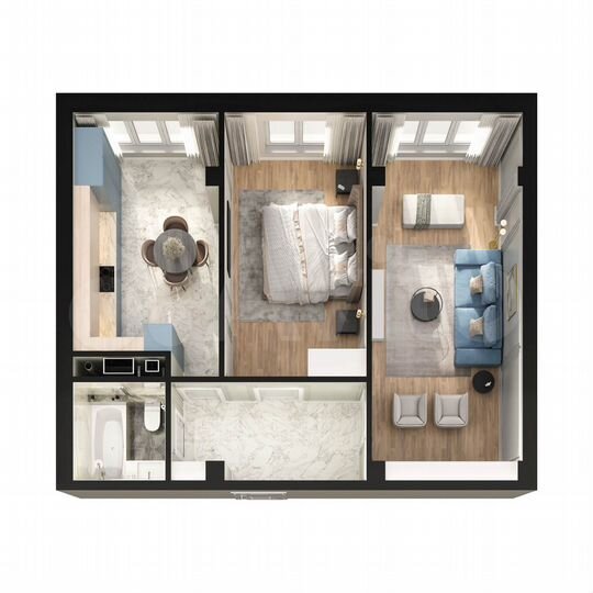 2-к. квартира, 68 м², 3/11 эт.