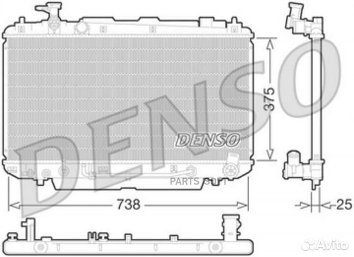 Радиатор 738x375 toyota RAV4 II 00-05 DRM50065