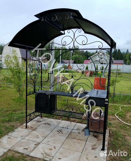 Мангал с крышей