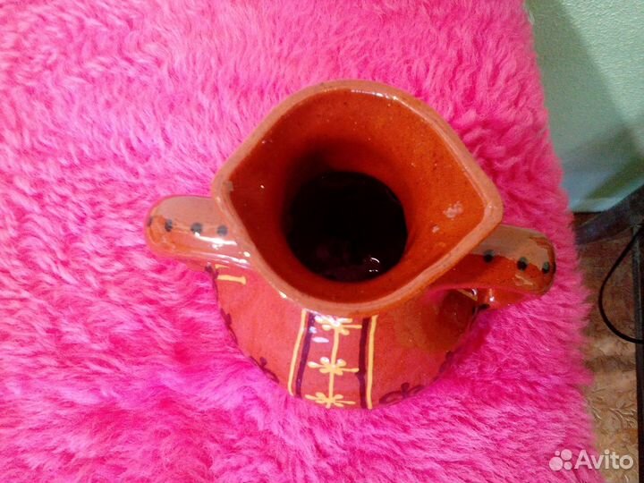 Ваза-кувшин глина,декоративная