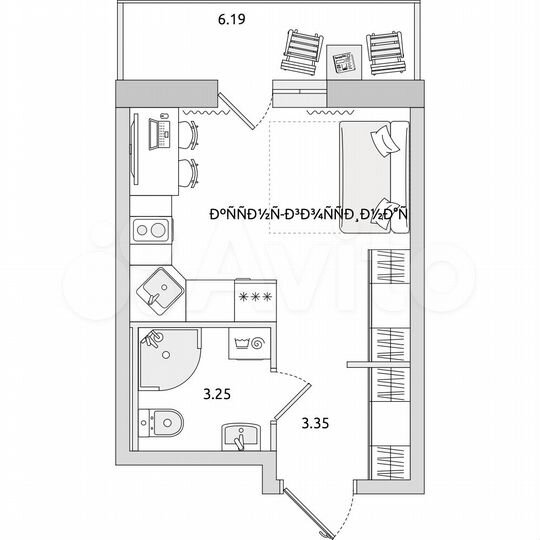 Квартира-студия, 26,7 м², 8/21 эт.