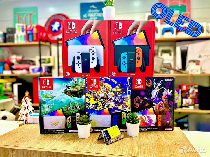 Nintendo switch oled 128GB прошитая + игры +онлайн