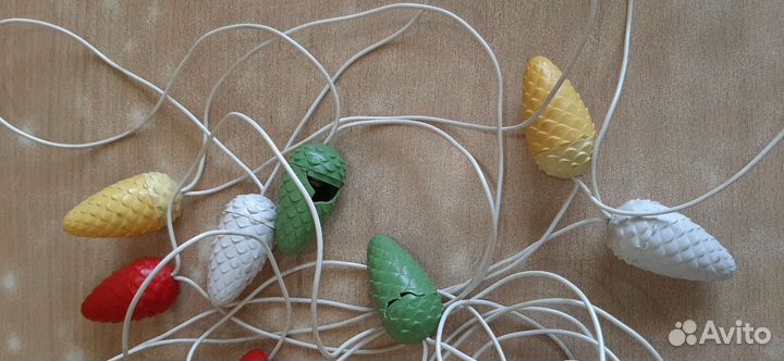 Елочная гирлянда СССР Лесная сказка Шишки