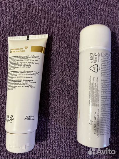 Термальная вода и крем для шеи и декольте