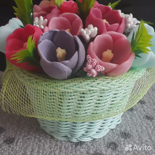 Букет тюльпанов из мыла