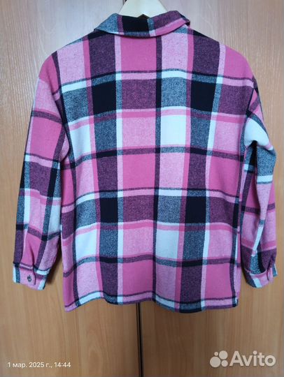 Рубашка в клетку для девочки 146