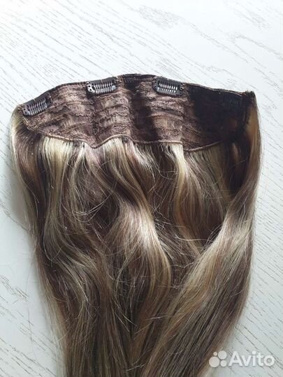 Волосы на заколках 55 см, натуральные