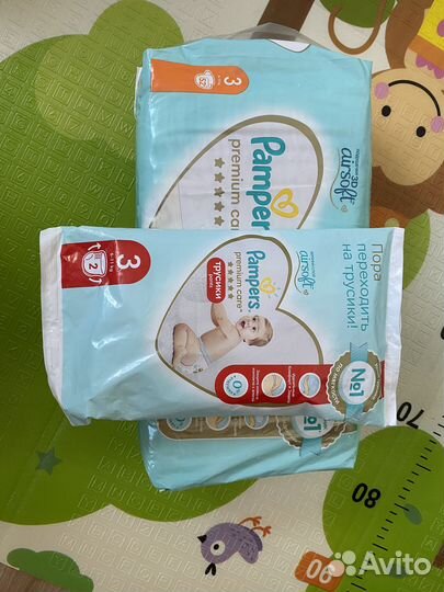 Подгузники pampers premium care 3 (52 шт)