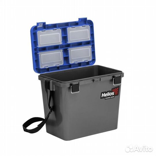 Ящик рыболовный зимний односекционный серый/синий