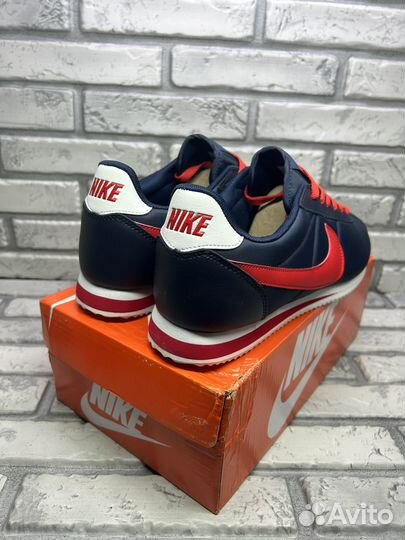 Кроссовки nike cortez classic navy red 41