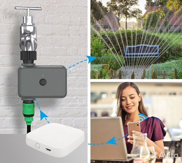 Таймер автополива аккумуляторный для дачи, теплиц