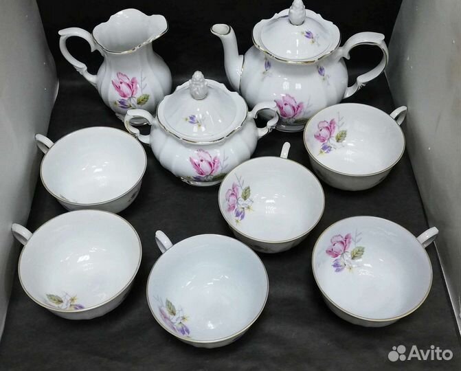 Фарфоровый сервиз Роза, Roschutz, ГДР, 60гг