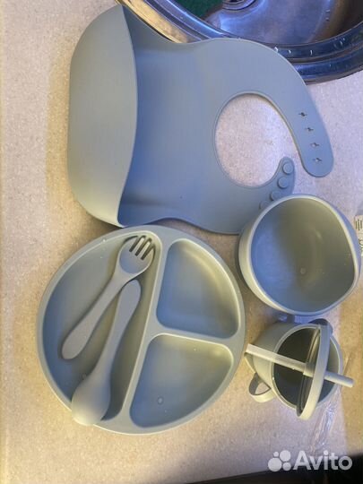 Детская посуда для кормления силиконовая