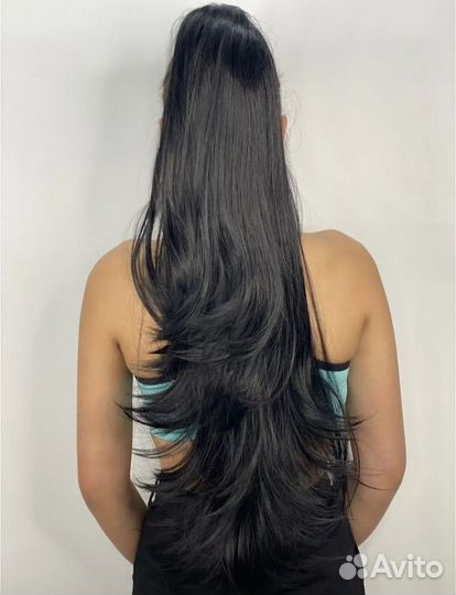 Хвост шиньон, хвост на крабе