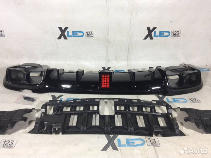 Диффузор с насадками Mercedes W213 AMG Brabus