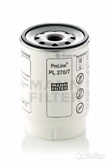 Mann-filter PL270/7X Фильтр топливный сепаратора P