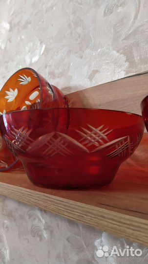 Посуда стекло Богемия