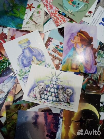 Открытки для посткроссинга, 91шт., набор