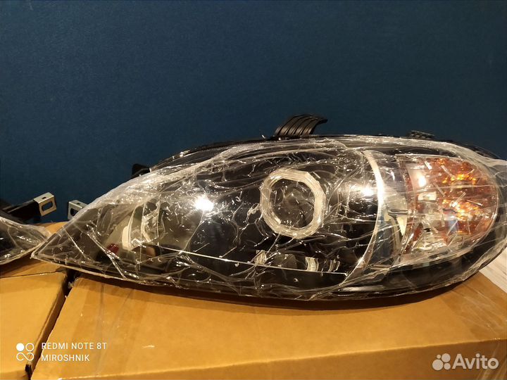 Новые фары Лачетти, ангельские глазки + американки