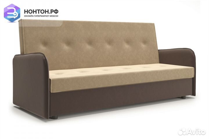 Диван-кровать Оазис бежево-коричневый